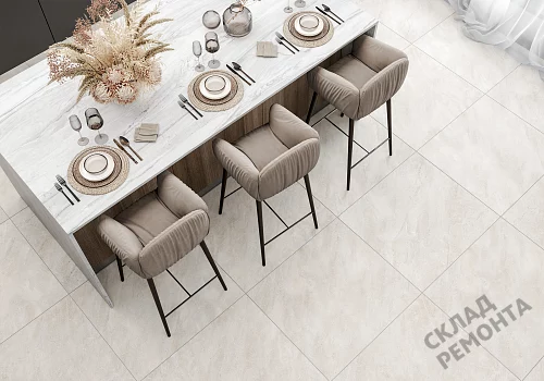 Фото Керамогранит матовый Alma Ceramica Риалто GFU04RLT08R молочный 600*600*9 – купить в Комсомольске-на-Амуре: цена, описание, фото. Интернет-магазин 2