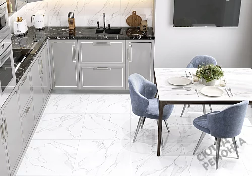 Фото Керамогранит лаппатированный Alma Ceramica Невада GFU6060NVD07L белый 600*600*9 – купить в Комсомольске-на-Амуре: цена, описание, фото. Интернет-магазин 5