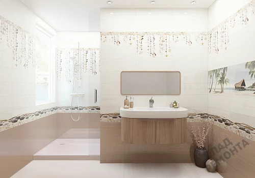 Фото Вставка Alma Ceramica Айленд DWA11ALD024 разноцветный 200*600 – купить в Комсомольске-на-Амуре: цена, описание, фото. Интернет-магазин 3
