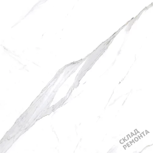Фото Керамогранит матовый Steppe Ceramics Statuario White белый 600*600*9,5 – купить в Комсомольске-на-Амуре: цена, описание, фото. Интернет-магазин 3