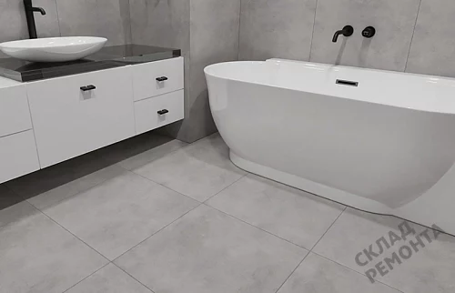 Фото Керамогранит матовый Steppe Ceramics Silent Grey серый 600*600*9,5 – купить в Комсомольске-на-Амуре: цена, описание, фото. Интернет-магазин 5